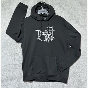Drum Set Graphic Hoodie Mens Sz 2XL Zildjian Ludwig Pearl Hit It Music Band